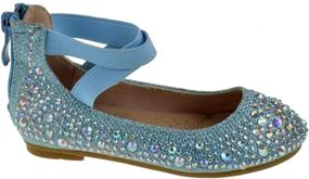 img 3 attached to Flats Rhinestone Ballerina Girls' Shoes - Larissa 83K Link