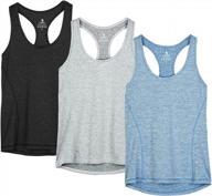 icyzone racerback tank tops for women - 3-pack of athletic yoga, running, and gym shirts for workouts логотип