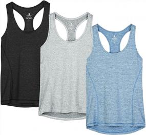 img 4 attached to Icyzone Racerback Tank Tops For Women - 3-Pack Of Athletic Yoga, Running, And Gym Shirts For Workouts