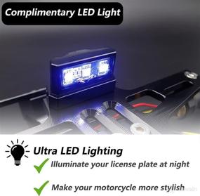 img 2 attached to Universal Motorcycle Rear Fender LED Light - LKV Motorcycle License Plate Bracket Fender Eliminator Kit with Holder