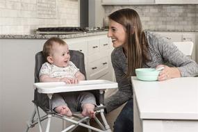img 2 attached to Regalo Portable Travel Fold & Go Highchair - Indoor and Outdoor High Chair, Bonus Kit, Cup Holder Tray, Grey