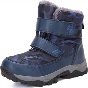 img 4 attached to UBFEN Kids Snow Boots: Winter Warm, Waterproof & Slip Resistant Cold Weather Shoes For Boys Girls (Toddler/Little Kid/Big Kid)