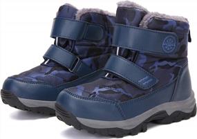 img 3 attached to UBFEN Kids Snow Boots: Winter Warm, Waterproof & Slip Resistant Cold Weather Shoes For Boys Girls (Toddler/Little Kid/Big Kid)