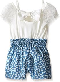 img 1 attached to 👗 Stylish and Trendy: Bonnie Jean Girls Little Romper - Perfect Jumpsuits & Rompers for Girls!