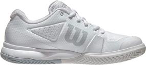 img 2 attached to 🎾 Stay ahead on the court with Wilson Women's Tennis White Pearl Shoes at Athletic