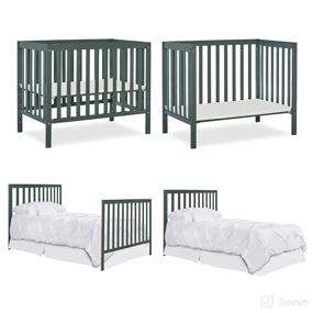 img 1 attached to Dream On Me, Edgewood Olive 4-in-1 Convertible Mini Crib