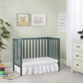 img 2 attached to Dream On Me, Edgewood Olive 4-in-1 Convertible Mini Crib
