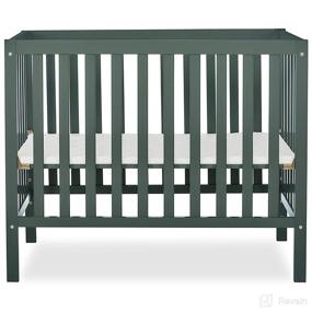 img 4 attached to Dream On Me, Edgewood Olive 4-in-1 Convertible Mini Crib