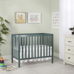 img 3 attached to Dream On Me, Edgewood Olive 4-in-1 Convertible Mini Crib