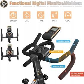 img 2 attached to Get Fit With VIGBODY Stationary Indoor Cycling Bike: Comfortable Seat Cushion And LCD Monitor For Cardio Home Workout
