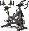 get fit with vigbody stationary indoor cycling bike: comfortable seat cushion and lcd monitor for cardio home workout logo