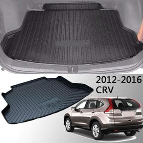 img 3 attached to 🔝 Top-rated Caartonn Trunk Cargo Mat & Liner for CRV 2012-2016 - Premium Quality Cargo Tray and Floor Cover