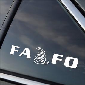 img 1 attached to 🐍 FAFO Gadsden Snake Window Vinyl Decal - Matte White, Yellow, Red, or Matte Black (Matte White) for Enhanced SEO