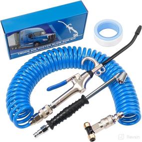 img 4 attached to 🔧 Versatile Ailbiuko Air Seat Blow Gun Kit for Trucks & Trailers: Tire Inflation & Dust Blowing with Coiled Air Hose