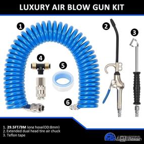 img 3 attached to 🔧 Versatile Ailbiuko Air Seat Blow Gun Kit for Trucks & Trailers: Tire Inflation & Dust Blowing with Coiled Air Hose