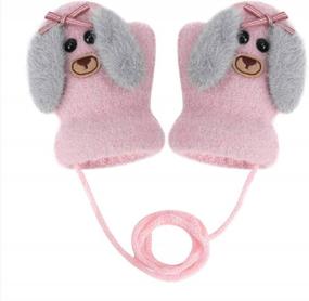 img 4 attached to Cozy Fleece-Lined Winter Gloves For Toddlers And Kids, Perfect For Skiing And Outdoor Activities