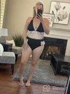 img 1 attached to Ruffled V-Neck High-Waisted Bikini: Stylish Two-Piece Swimwear For Sporty Women review by Noah Warneking