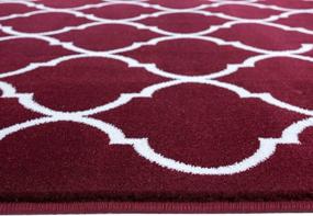 img 3 attached to Stylish And Versatile: Geometric Indoor Area Rugs For Your Home - Red/White 3Ft X 5Ft