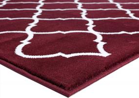 img 2 attached to Stylish And Versatile: Geometric Indoor Area Rugs For Your Home - Red/White 3Ft X 5Ft