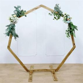 img 3 attached to Stunning Efavormart 7FT Heptagonal Wooden Arch For Weddings And Events - Perfect Photo Booth Backdrop Stand And Garden Decorations
