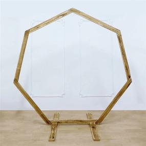 img 2 attached to Stunning Efavormart 7FT Heptagonal Wooden Arch For Weddings And Events - Perfect Photo Booth Backdrop Stand And Garden Decorations