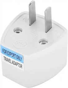 img 1 attached to Universal Grounded Adapter Plug: Convert EU/UK/AU To US Wall Outlet - White