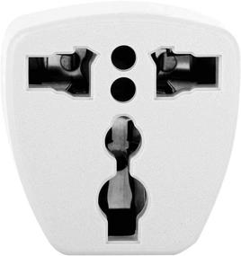 img 2 attached to Universal Grounded Adapter Plug: Convert EU/UK/AU To US Wall Outlet - White