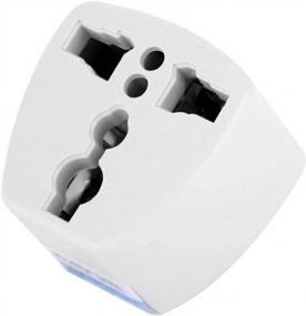 img 3 attached to Universal Grounded Adapter Plug: Convert EU/UK/AU To US Wall Outlet - White
