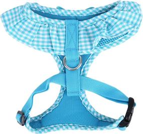 img 3 attached to 🐶 Puppia Authentic Vivien Harness A - Небесно-голубой (Маленький): Непревзойденный пёсий ошейник для стиля и комфорта.