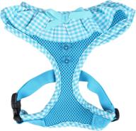 🐶 puppia authentic vivien harness a - небесно-голубой (маленький): непревзойденный пёсий ошейник для стиля и комфорта. логотип