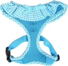 img 4 attached to 🐶 Puppia Authentic Vivien Harness A - Небесно-голубой (Маленький): Непревзойденный пёсий ошейник для стиля и комфорта.