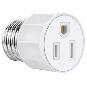 img 1 attached to Transform Your Light Socket Into A Plug With E26/ E27 3 Prong Light Socket Adapter - Heat-Resistant Outlet Socket Adapter For Home & Garage Porch - Efficient Light Bulb Outlet Converter (1)