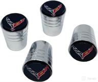 corvette crossed flags aluminum tapered logo