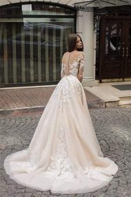 img 3 attached to 👗 Bridal Formal Women's Clothing - Wedding Dresses with Appliques