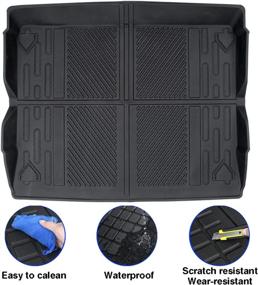 img 1 attached to DSTLCN All-Weather Cargo Mat Liner for Ford Bronco - 4-Door Bronco Accessories 2022/2021 - TPE Material - Protect and Organize Your Trunk