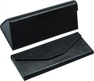 2 pack eyeglass case hard shell with foldable design, portable sunglass case for glasses protection , lightweight logo