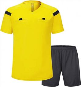 img 4 attached to Stay Professional On The Field With Shinestone'S Soccer Referee Shirt: Quick-Drying And Lightweight With Short Sleeves