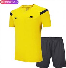 img 2 attached to Stay Professional On The Field With Shinestone'S Soccer Referee Shirt: Quick-Drying And Lightweight With Short Sleeves