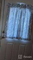 img 1 attached to Dusty Blue Floral Damask Kitchen Window Treatment - 2 Panels 30X36 + 1" Header review by Blake Clemons