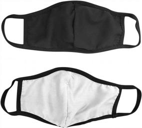 img 1 attached to Simlu Reusable Face Mask 2-Pack, Washable Double Layer Facial Cover Made In USA