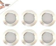 🔆 6-pack of 12v under cabinet led lights for rv, camper, trailer, boat - aluminum 3w 300lm soft 3000k warm white ceiling lighting logo