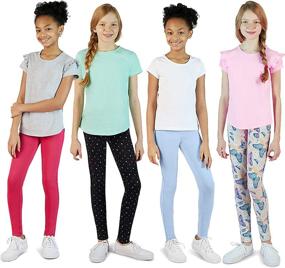 img 4 attached to 👖 VIGOSS Leggings - Stylish Patterned Girls' Stretch Clothing via Leggings