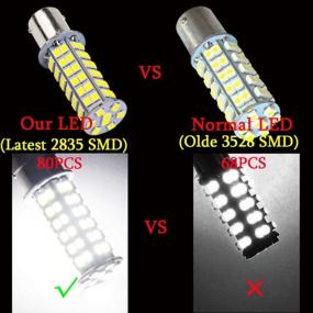 img 2 attached to 20-Pack Super White BA15S 1156 80 SMD 2835 LED 1141 1003 Interior Light Bulbs For Turn Signal Backup Reverse