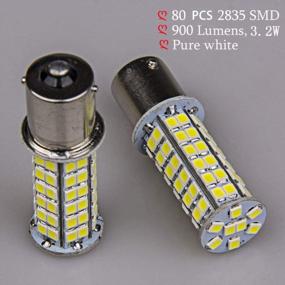 img 3 attached to 20-Pack Super White BA15S 1156 80 SMD 2835 LED 1141 1003 Interior Light Bulbs For Turn Signal Backup Reverse