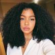 bly mongolian afro kinky curly human hair 3 bundles (14 16 18inches) unprocessed hair weave weft big hair for black women natural color logo
