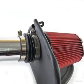 img 2 attached to 🔥 MILLION PARTS Red Cold Air Intake System for 5.7L & 6.1L V8 Engines - Compatible with 2005-2010 300, 2006-2010 Challenger, and 2005-2008 Magnum