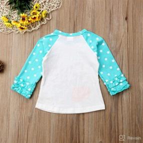 img 2 attached to Christmas Toddler Baby Girls Long Sleeve T-Shirt with Pumpkin Print and Ruffle Tops