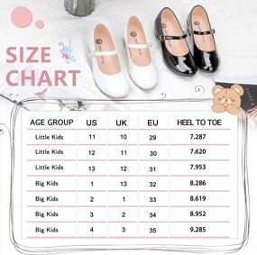 img 2 attached to Girls Mary Jane Dress Shoes - Princess Ballerina Flats Low Heels For School, Party & Wedding | Back To School Shoes For Little/Big Kids
