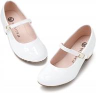 girls mary jane dress shoes - princess ballerina flats low heels for school, party & wedding | back to school shoes for little/big kids logo