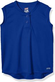 img 3 attached to Soffe Girls Button Henley Columbia Girls' Clothing : Active